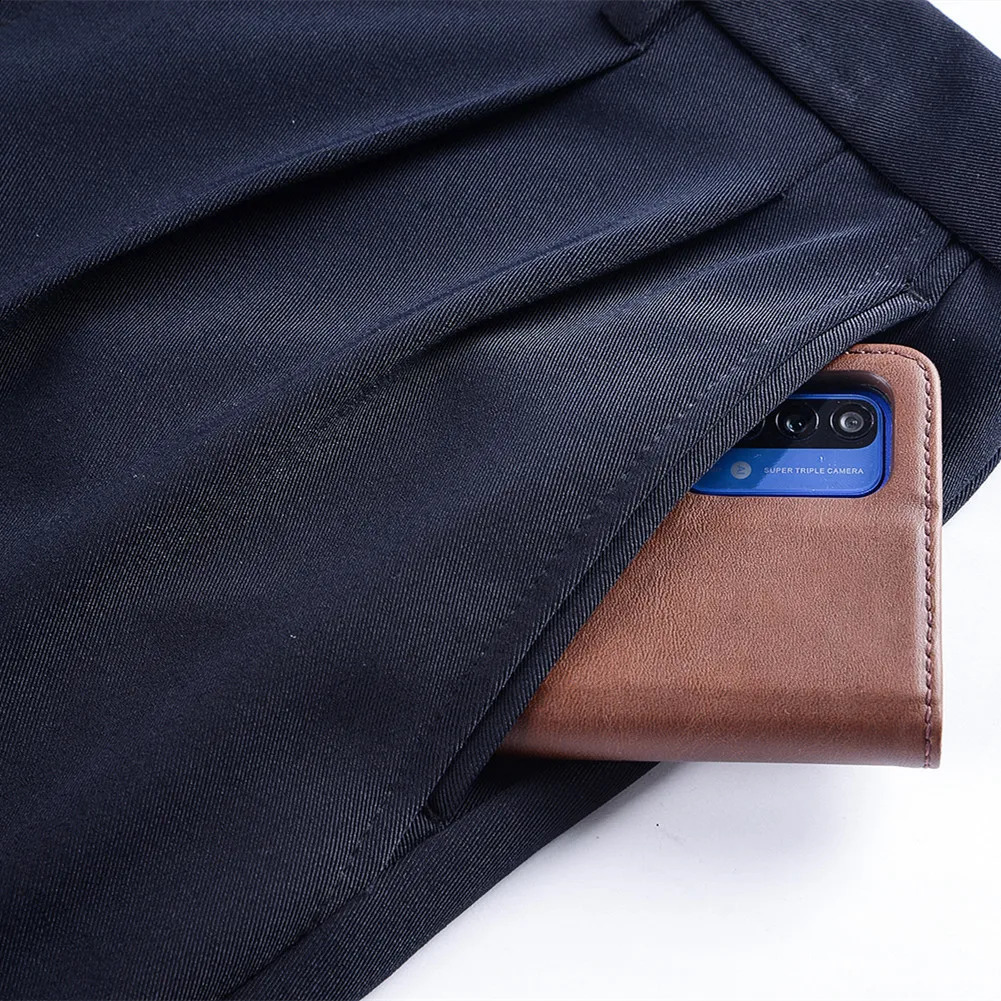 High Waist Wool Cashmere Suit Pants Men Double Pleated Winter Autumn Dress Trousers for Male Formal Business Size 29-50 52 54 56 240827