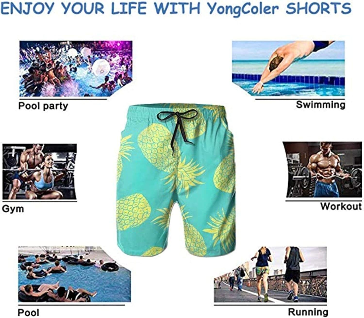Beach Pants For Men 3D Printed Mens Shorts The Snake Graphic Breathable Surfing