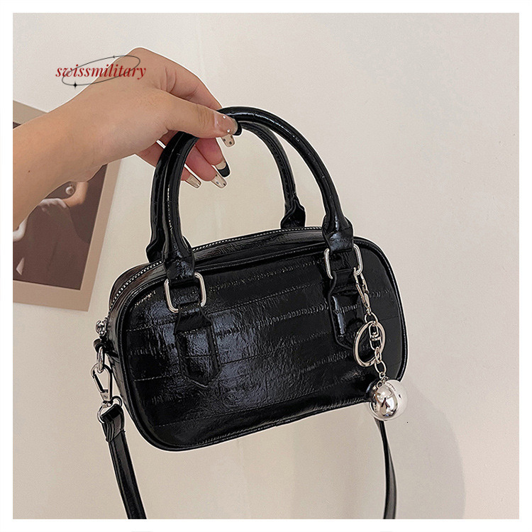 Handheld Boston 2024 Summer New Fashion Versatile Trendy One Shoulder Crossbody Commuting Bowling Women's Bag #31