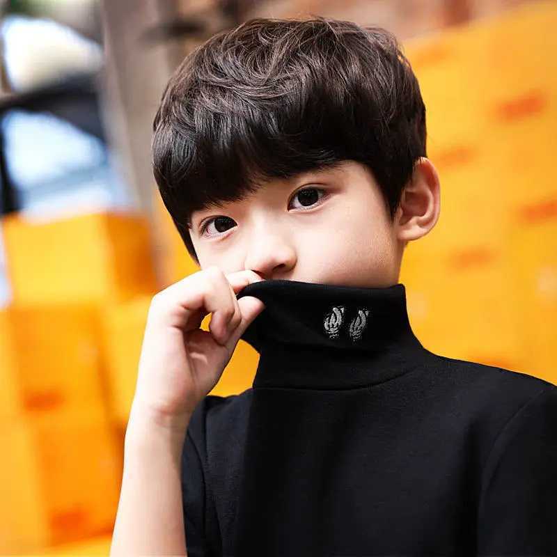 2023 Childrens High Collar Sweater Boys Clothing Girls Turtle Neck Clothing Knitted Sweater 4 6 8 10 11 12W240824