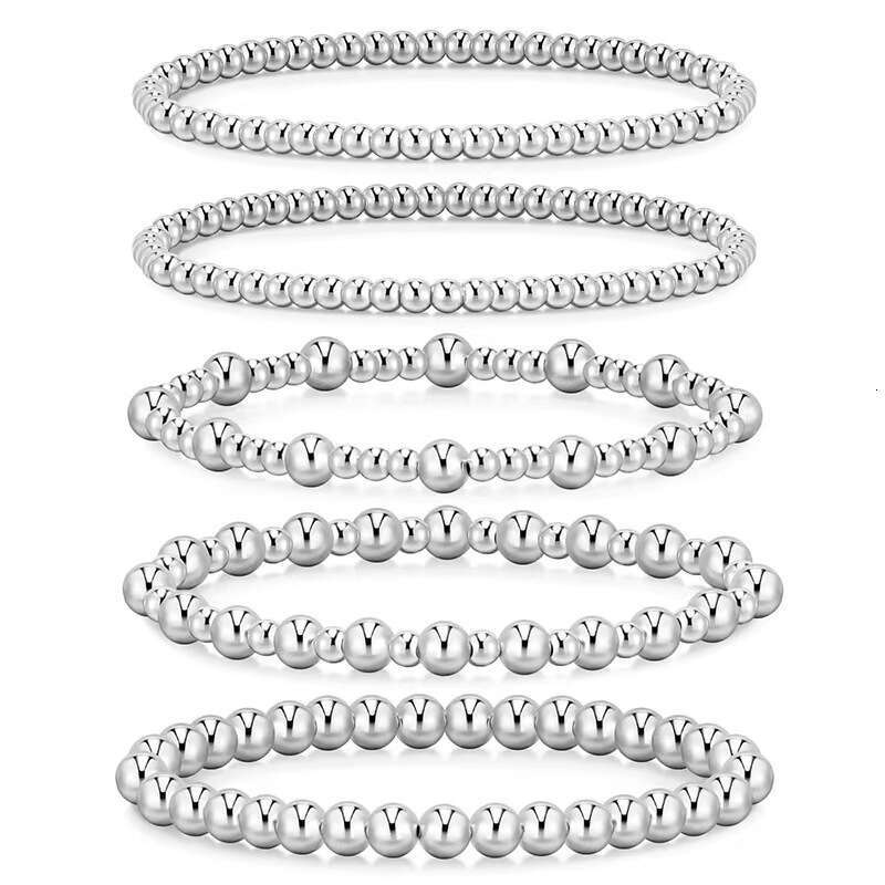 gold bracelet jewelry women Stretch Bracelet Femme 18 K Waterproof Gold Plated Beaded Bracelets for Women Jewelry Pulseras Mujer 240417 Z260313