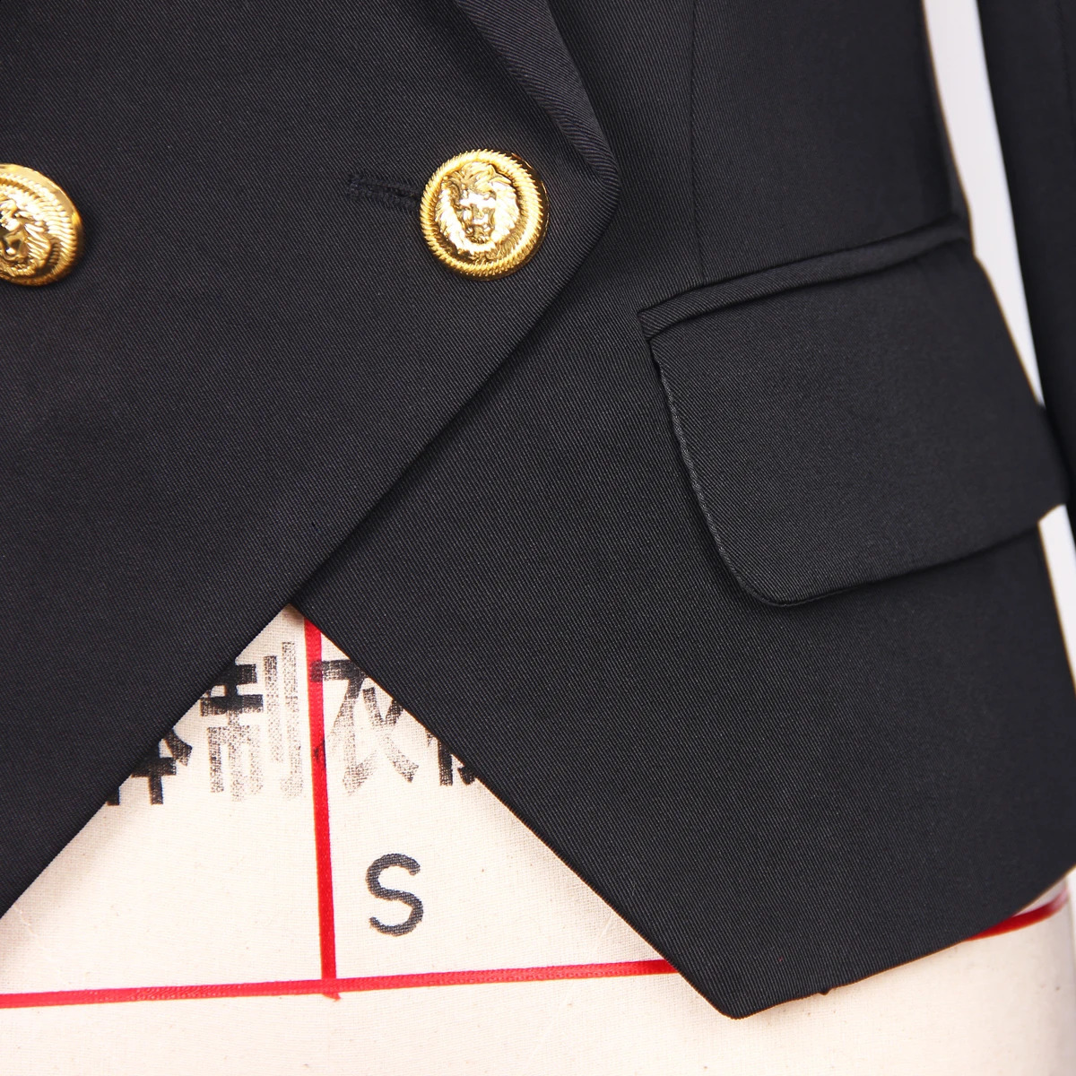 S-XXL tricolor solid double chest elegant commuting casual womens coat jacket 240827