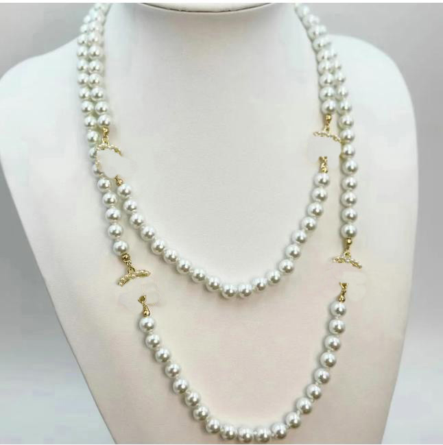 Classic Dia Pearl Letter Pendant Designer High Quality Charm Fashion Women's Necklace Wedding Anniversary Jewelry Gift