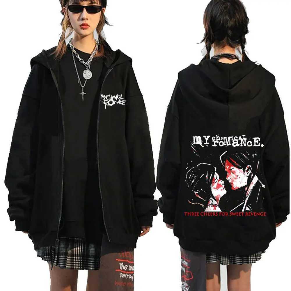 Rock Band My Chemical Romance Mcr Dead Zipper Hoodie Black Parade Punk Emo Zip Up Sweatshirt Men Fashion Vintage Hip Hop Hoodies X250129