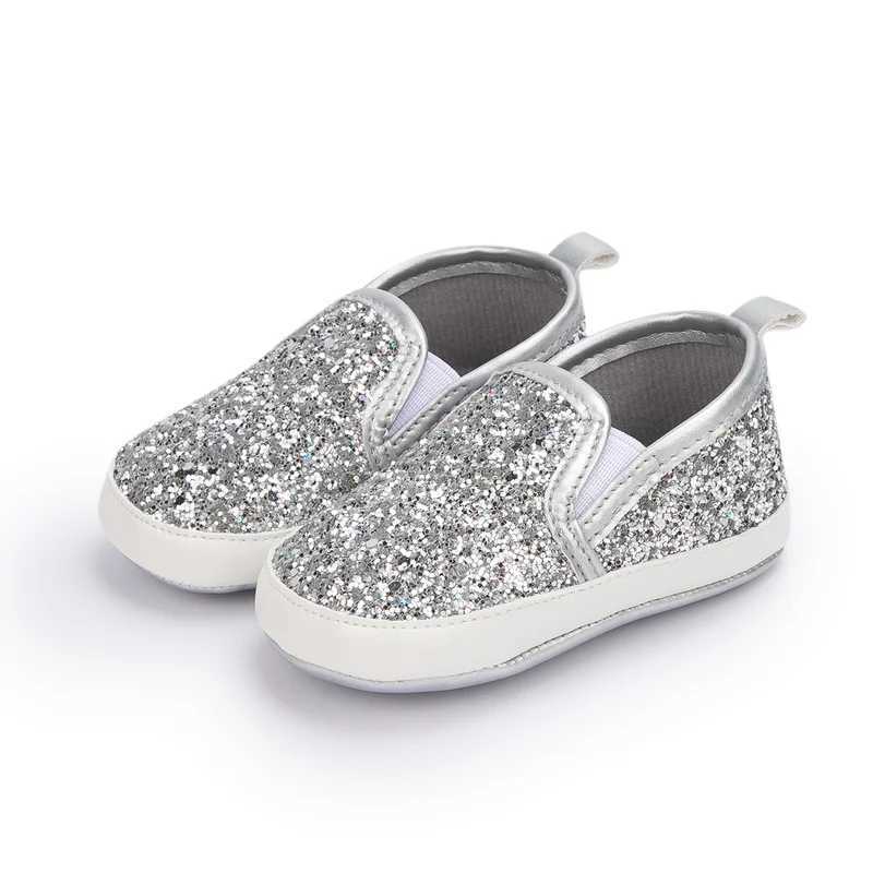 New baby shoes baby boy girl shoes sparkling gold dress pure cotton soft sole newborn baby crib shoes first step Moccasins M240827