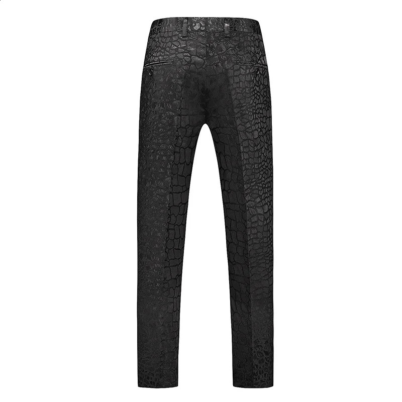 Men Suit Pants Black / White / Blue High-end Jacquard Fabric Mens Business Social Wedding Party Dress Trousers 240827