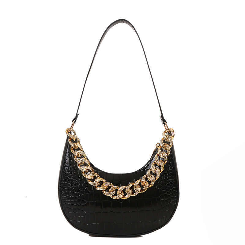 Solid color armpit for women 2024 new autumn trend western-style shoulder bag, casual chain crossbody bag bags