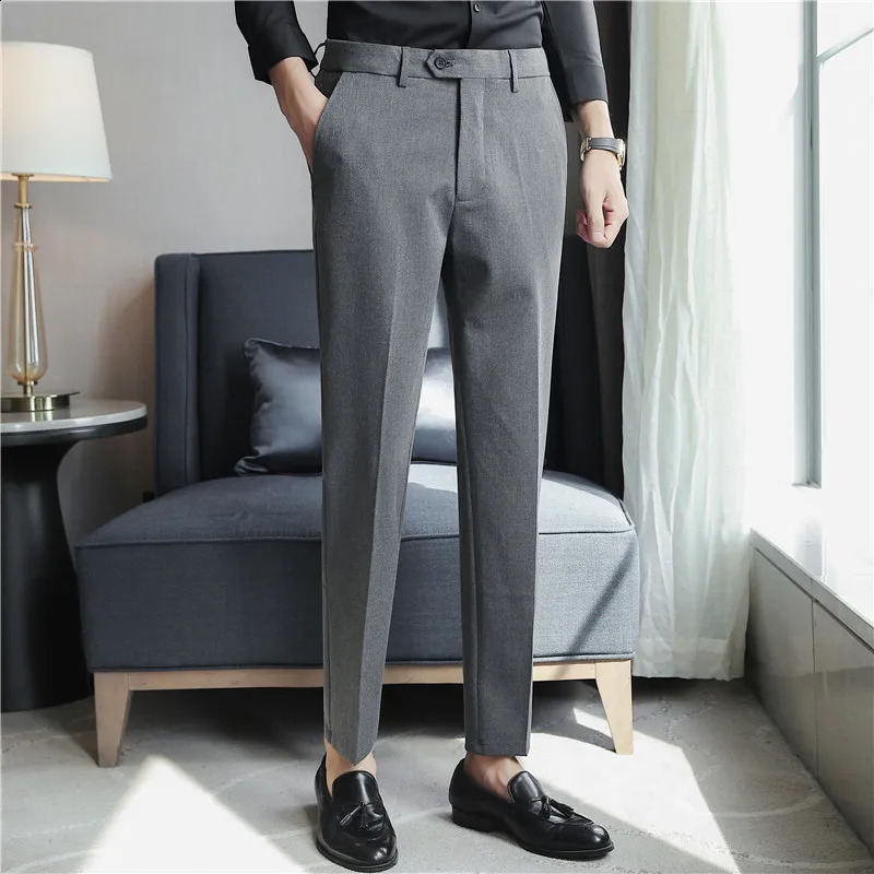 Men Dress Pants Autumn Slim Fit Casual Pantalon Homme Wedding Party Formal Suit Trousers Men Clothing Oversized 28-42 240827