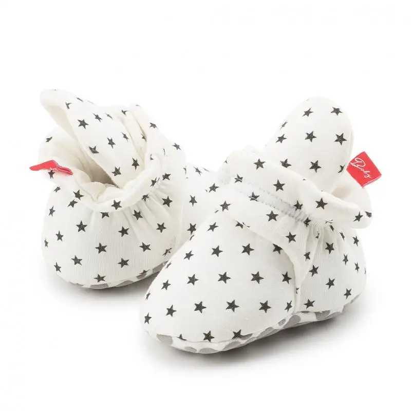 KIDSUN baby crib shoes baby winter socks shoes warm boots pure cotton anti slip soft sole toddlers first step newborn M240827
