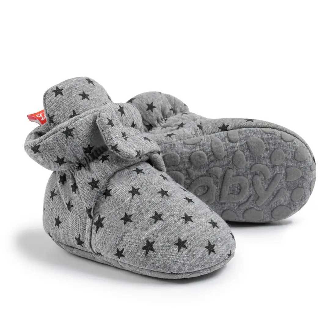 KIDSUN Warm Baby Boys and Girls Socks Shoes Toddlers Winter Snow Boots Cotton Soft Bottom Anti slip First Step Walker Baby Bed Shoes Newborns M240827