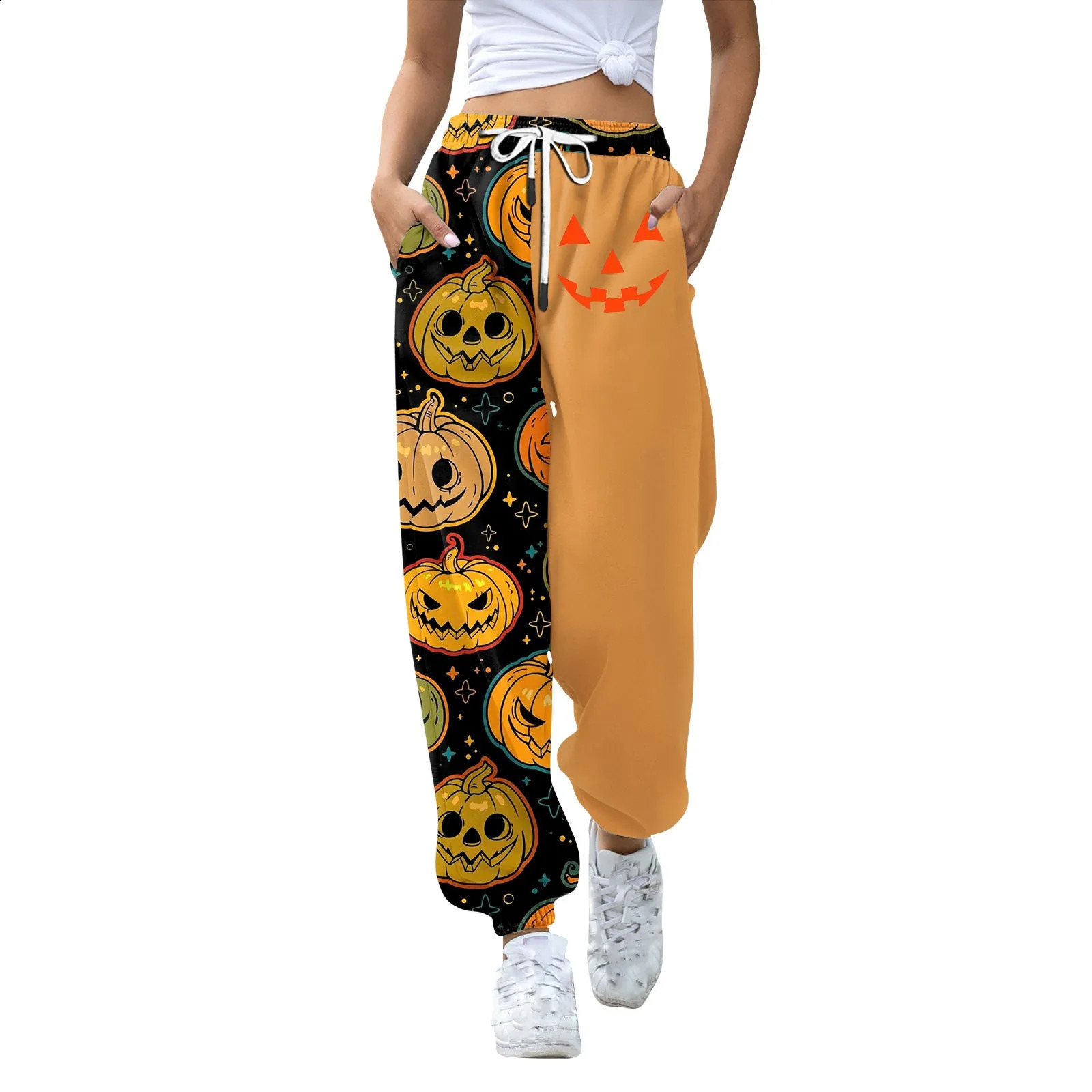 Womens casual fashion sports pants Halloween printed casual pants womens pants high waisted womens clothing sales bag pants women 240827