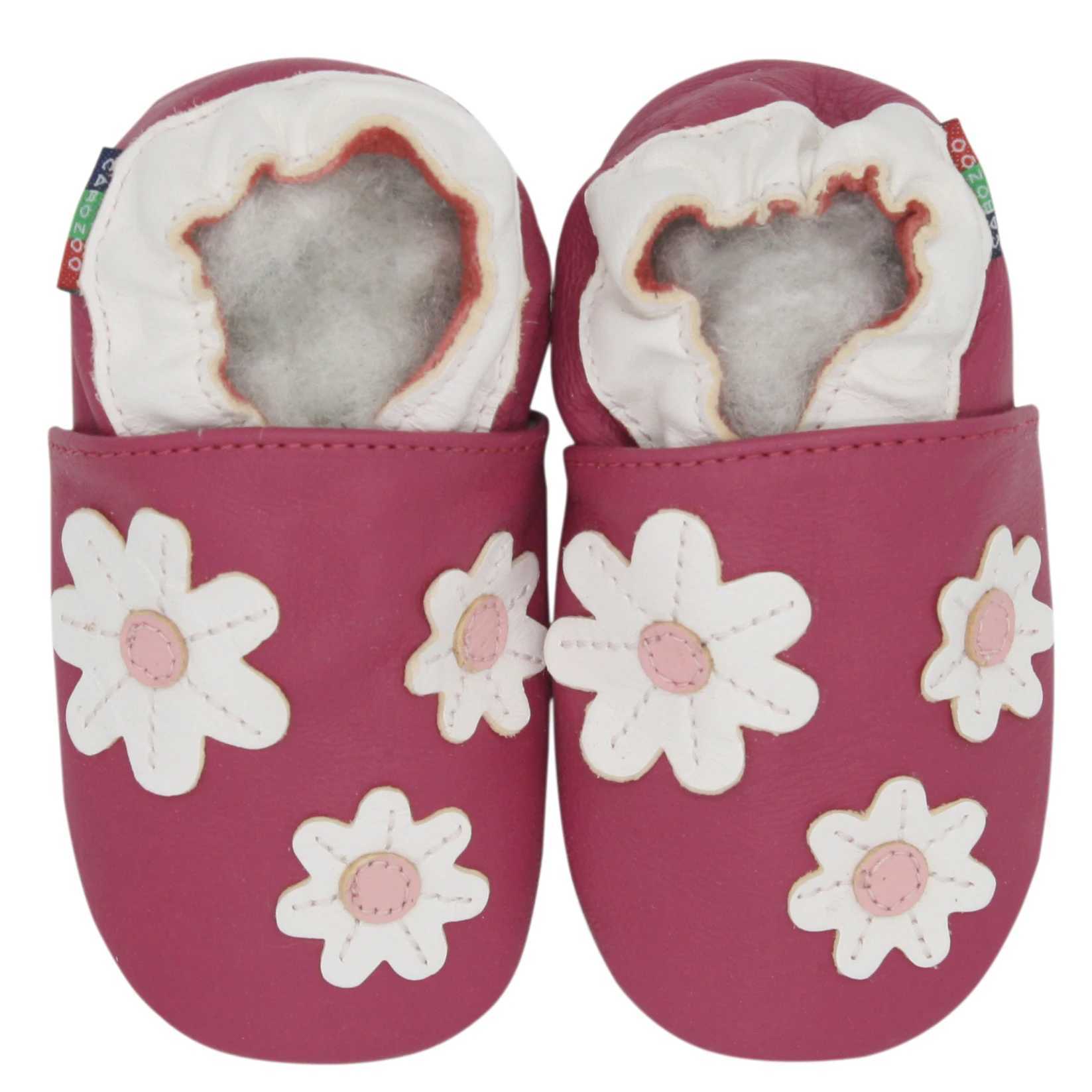 Carozoo girls and boys shoes soft sheepskin leather shoes non slip soft soled shoes babys first walking shoes suitable for 0-24 months M240827