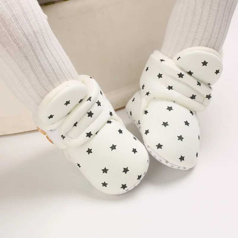 Winter baby boots baby girls boys first walkers toddlers newborns cute celebrity printed shoes super warm boots M240827