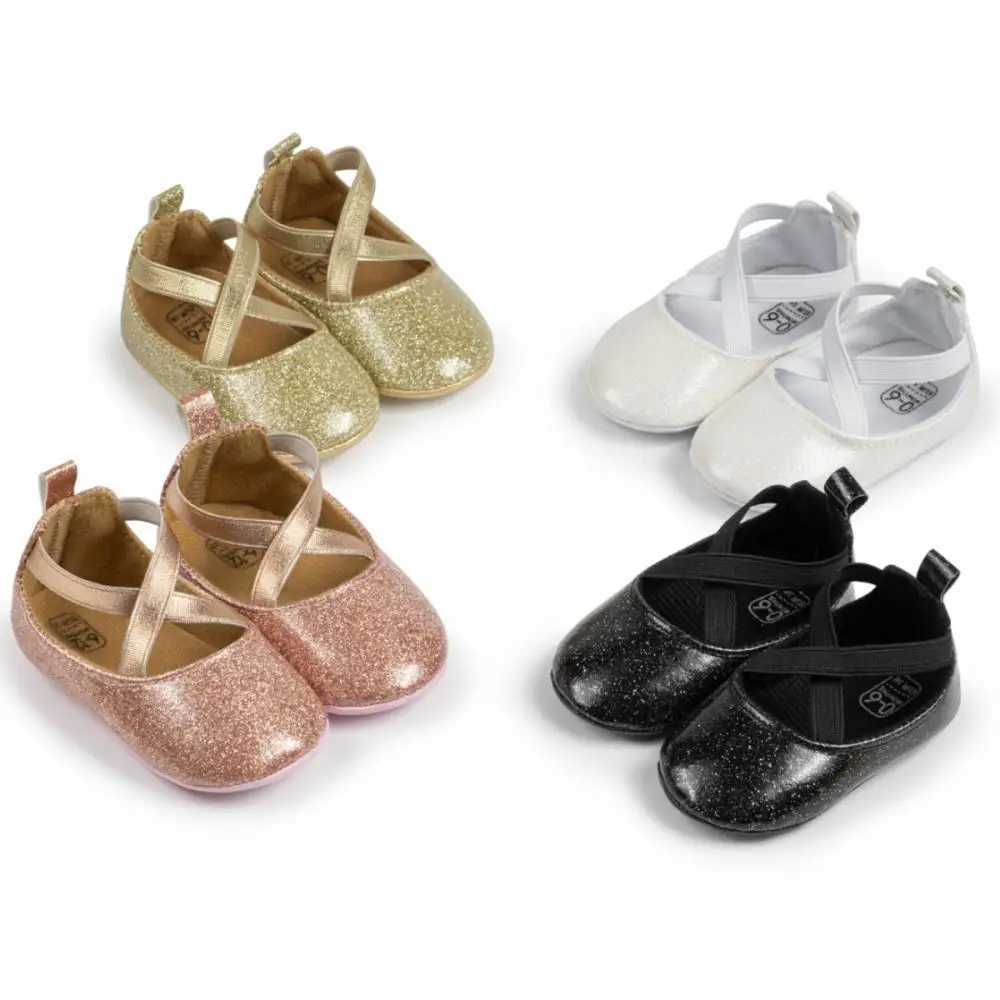 Baby colored princess shoes party elastic classic leather spring/summer childrens soft soled walking shoes M240827
