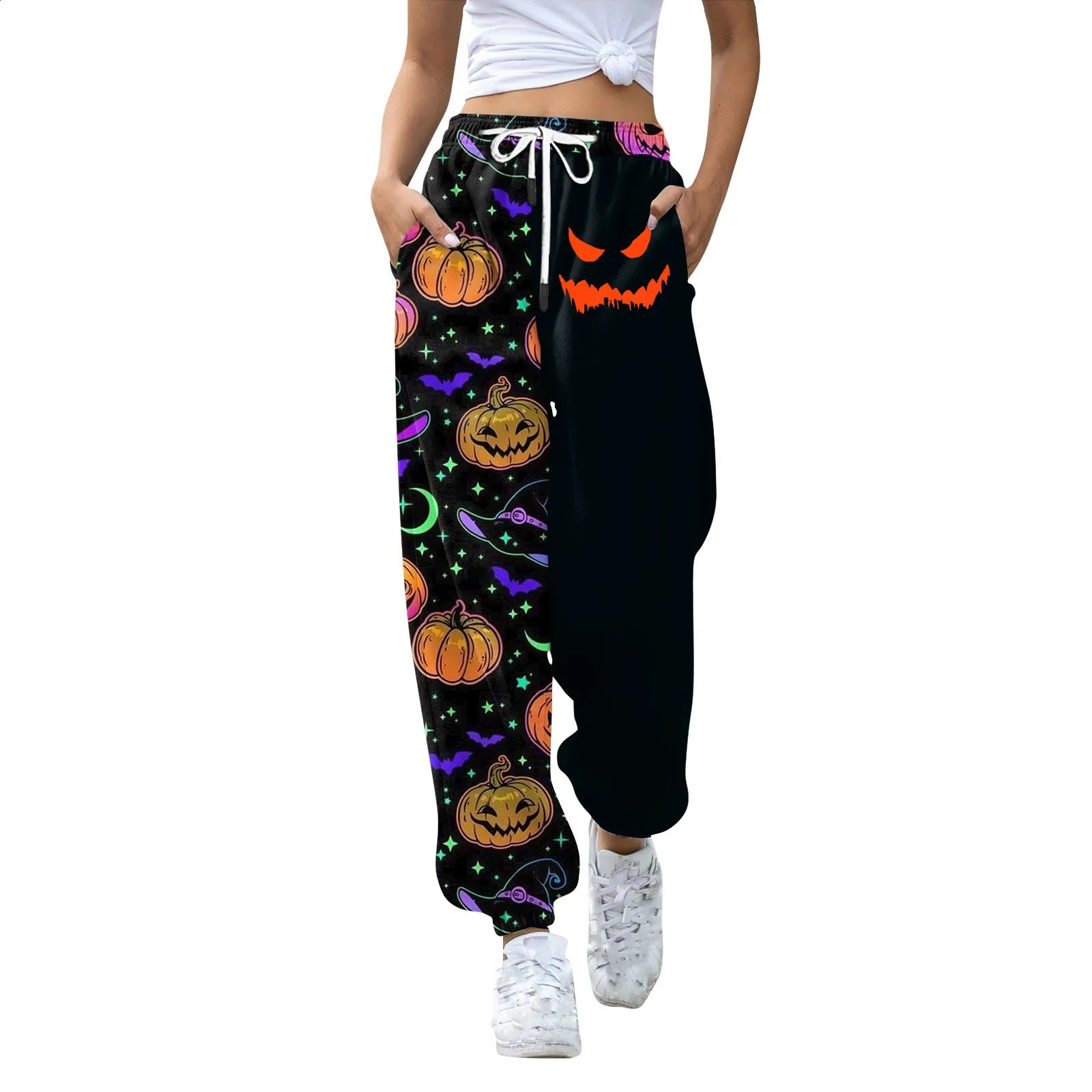Womens casual fashion Halloween printed casual pants Pantalones De Mujer Cal Pantalona womens casual pants 240827