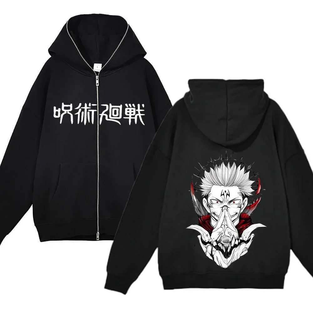 Anime Gojo Satoru Sweater Jujutsu Kaisen Zipper Jacket Gojo Hoodie Thin Flce Hoodie Zipper Y2k Hoodie X2410311