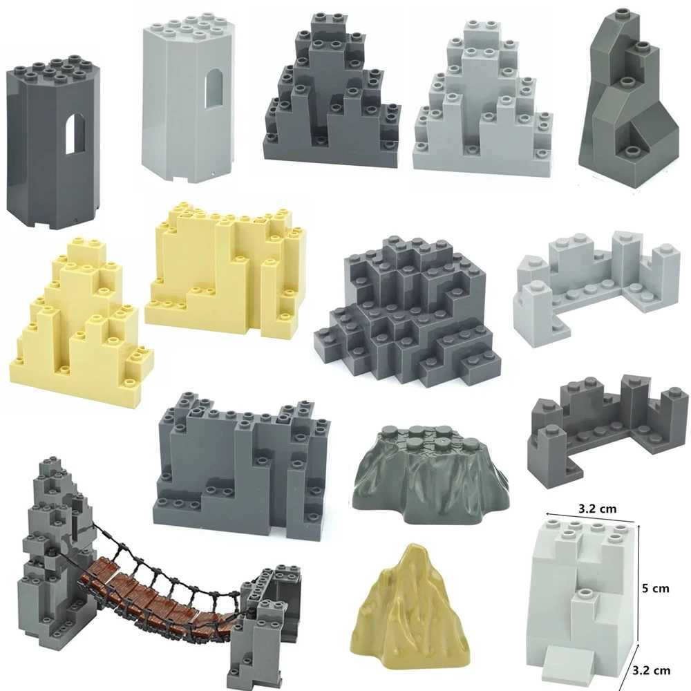 MOC Blocks Building Panels Rock Garden Mountain Stone Creative City Brick Toys Free shipping