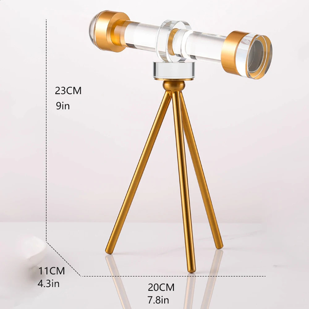 Crystal Binoculars Telescope Ornament Home decoration Bedroom Living Room Ornament Binocular Astronomy Gift Birthday Gifts 240827