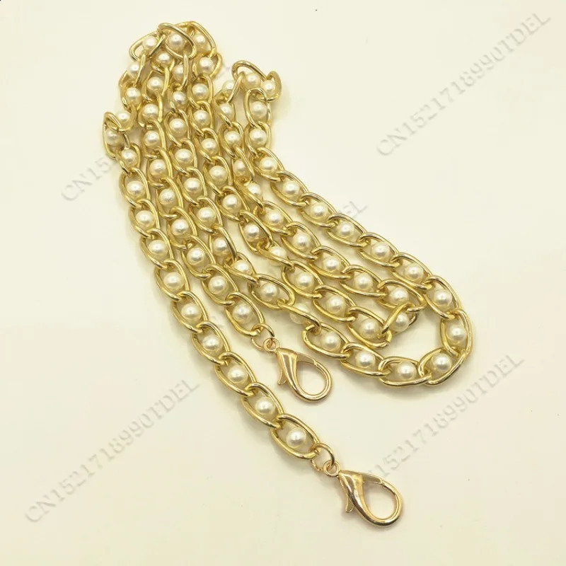 Women d Pearl Bag Chain Long Crossbody Shoulder Strap Handbag Female Replacement Handle Belt Parts 4060100110cm y241226