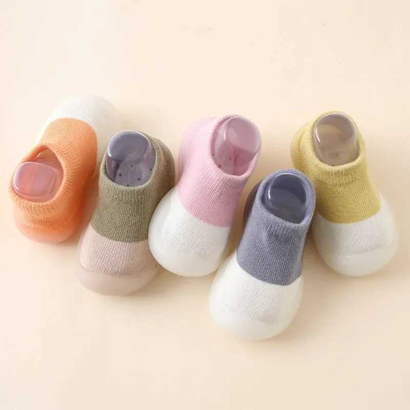 Baby shoes fashionable baby socks shoes for toddlers first steps for boys and girls toddler shoes anti slip soft rubber shoes M240827