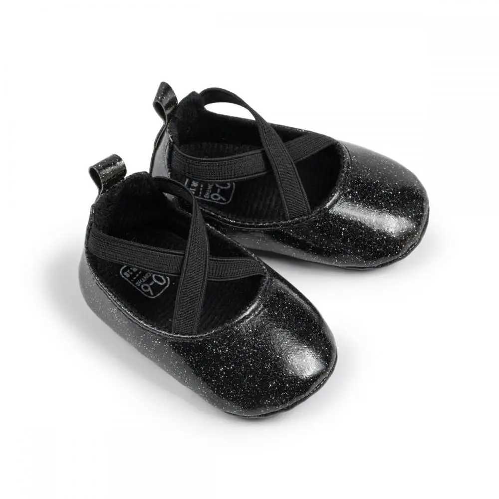 Baby colored princess shoes party elastic classic leather spring/summer childrens soft soled walking shoes M240827