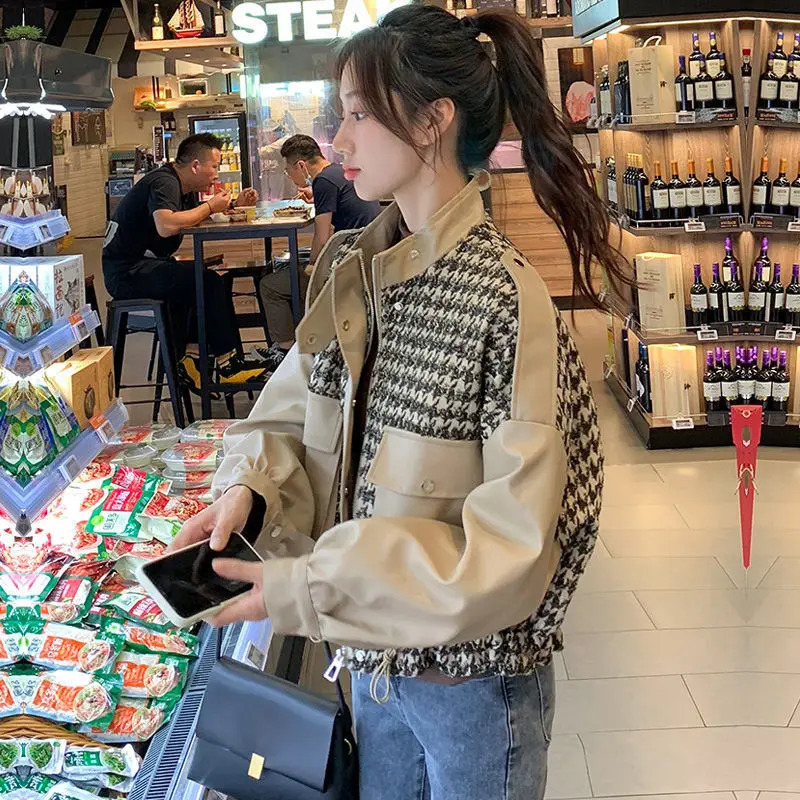 Short Baseball Jacket Woman Crop Trend er Fashion Female Clothing Winter Coat for Women Autumn Clothes Bomber 240827