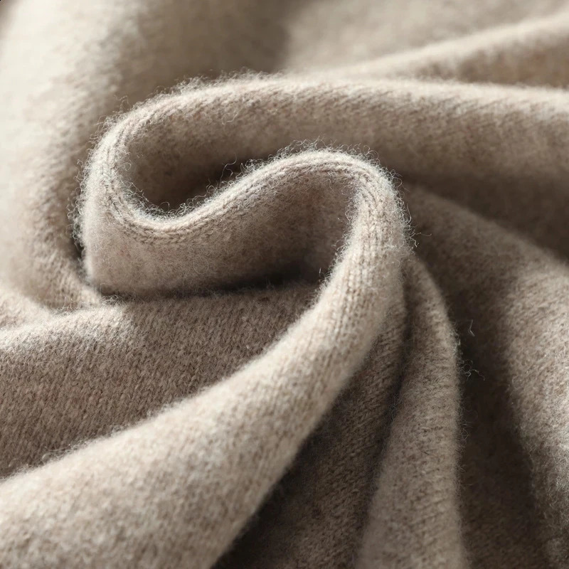 100% Cashmere Turtleneck Men Pullovers Autumn Winter Soft Light Warm Rolled Neck Jumper Pull Homme Knitted Sweater 240826
