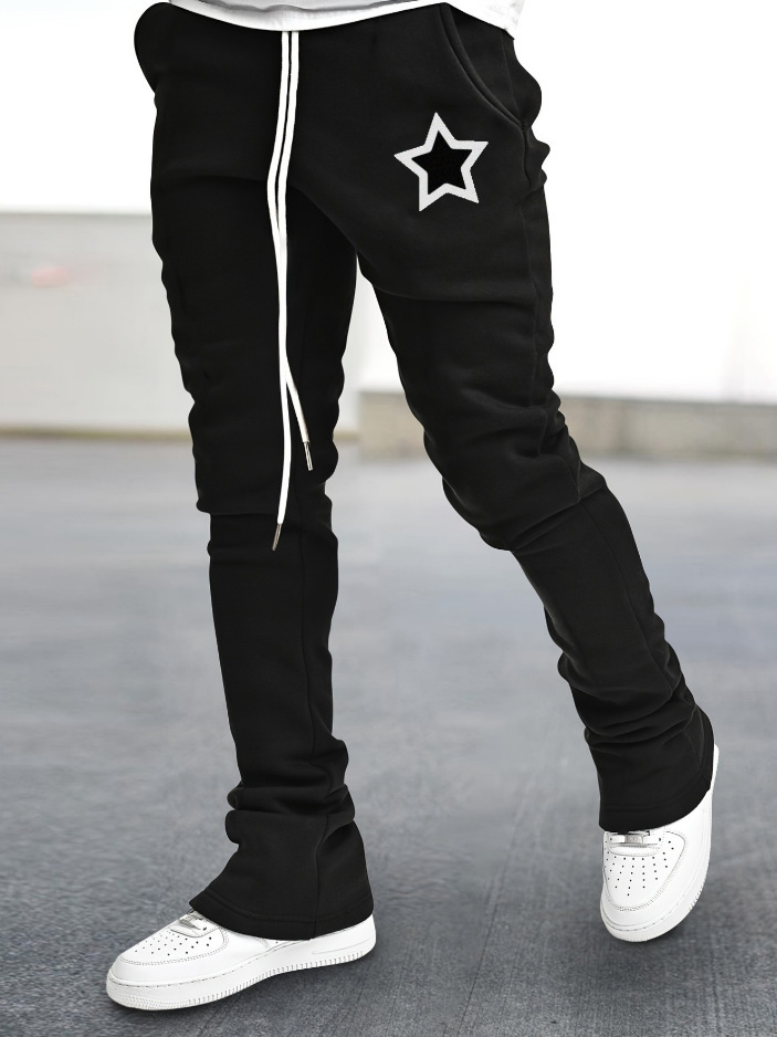 Men's Pants High Street Fashion Mid Waist Loose Fit Printed Sweatpants - Plus Size Hip Hop Style