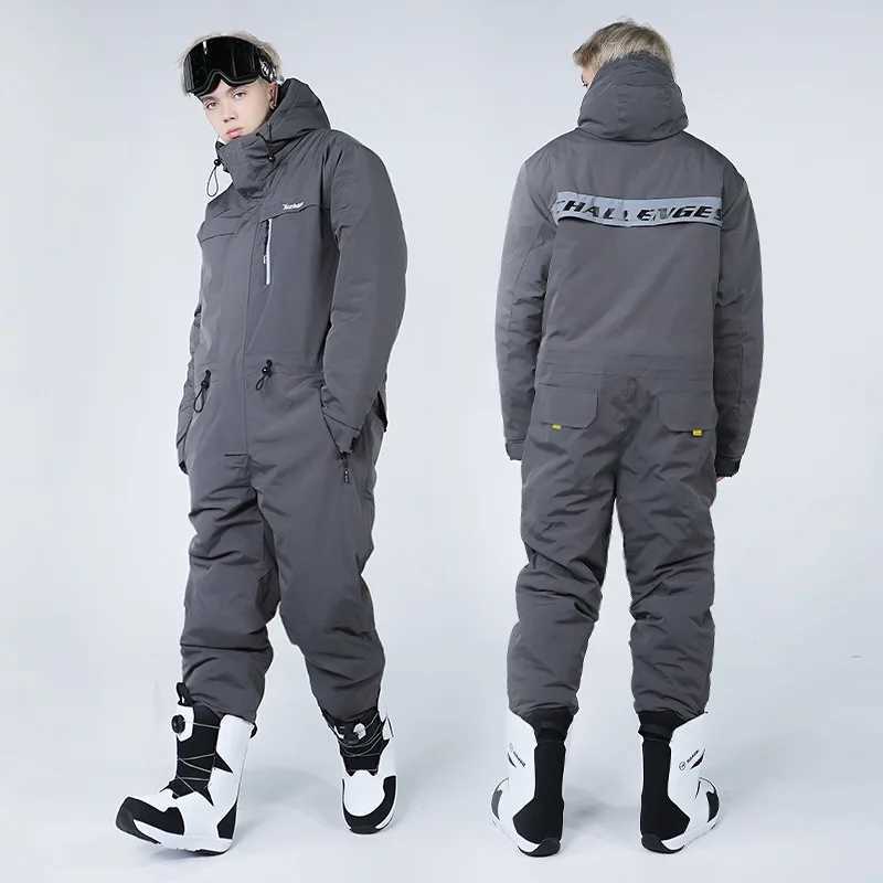 Skiing Suits Outdoor Jumpsuit Ski Suit Ski Suit For Snowboard Snow Suit Men Women Waterproof Windproof Coldproof Thickened Warm Sport Skiing H240826