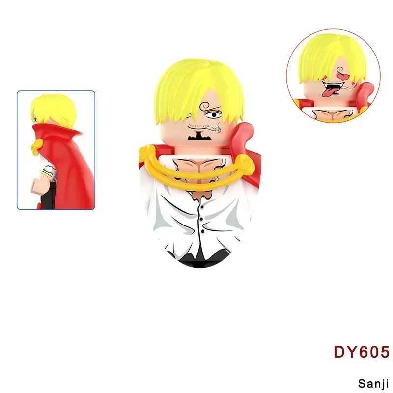 DY613 DY621 DY623 DY634 Anime Luffy Tony Chopper Sanji Ace Toy Assembly Doll Building Blocks Birthday Gift Free shipping