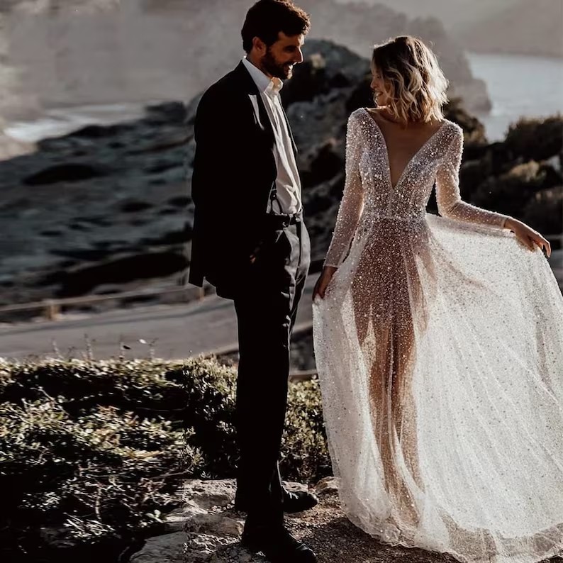 Dubai Arabic Ball Gown Wedding Dresses Plus Size Sweetheart Backless Sweep Train Bridal Gowns Bling Luxury Beading Sequins Wed Dresses 02