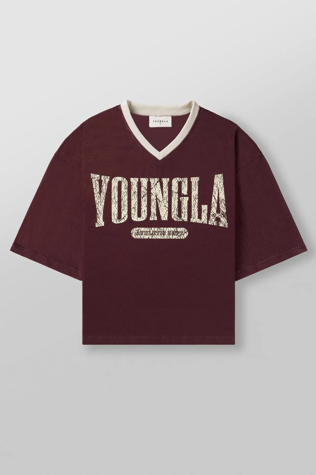 American style oversized Tshirt for mens sports and fitness fast drying breathable large mesh printing Vneck casual short sleeved shirt 240827