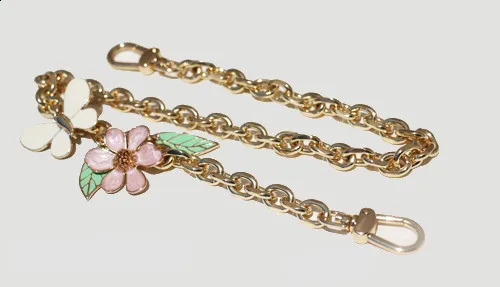 er flower strap butterfly Decoration gold metal chain handbag bag purse replacement Accessories Hardware quality 240827