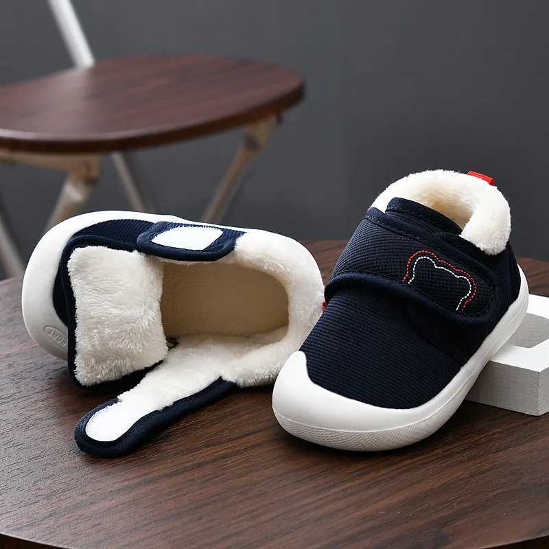 Childrens shoes girls walking shoes winter plush baby shoes soft soled baby shoes casual shoes non slip baby cotton shoes Zapatillas M240827