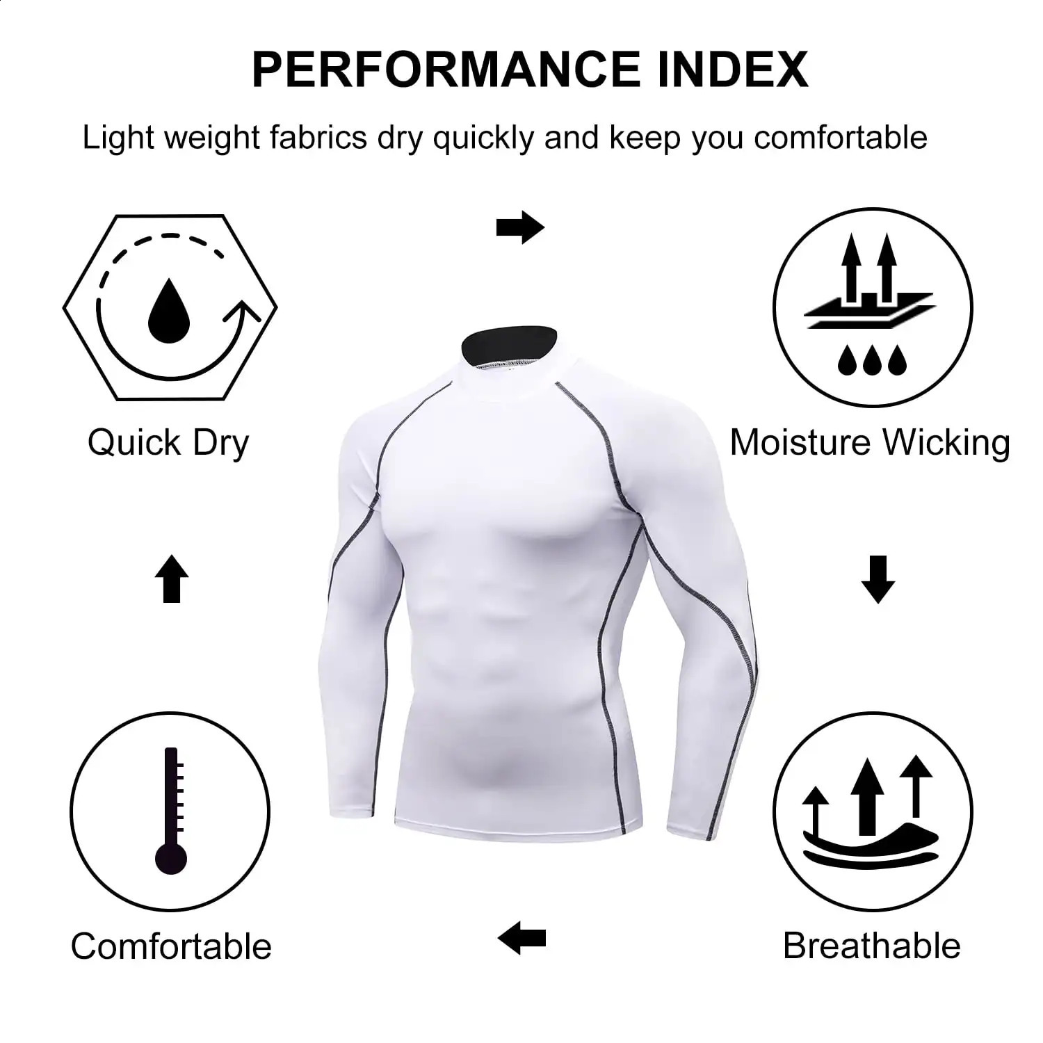 2 packs of mens vegetarian collar compression shirt long sleeved cooling training gym top underwear 240827