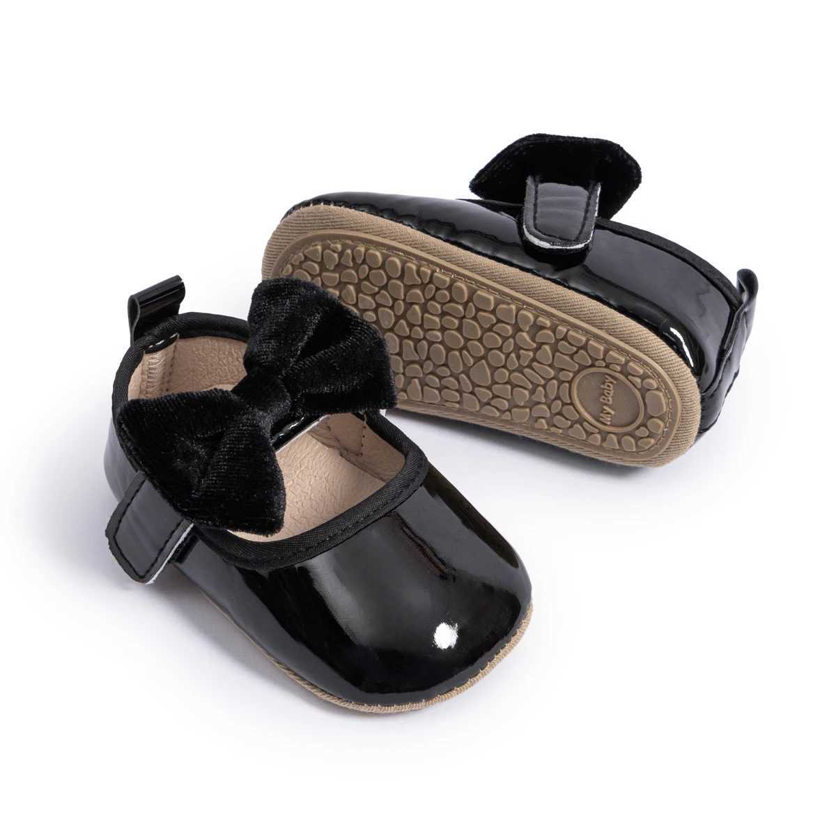 KIDSUN new baby girl shoes butterfly wedding dress shoes first step non slip rubber sole baby crib shoes M240827