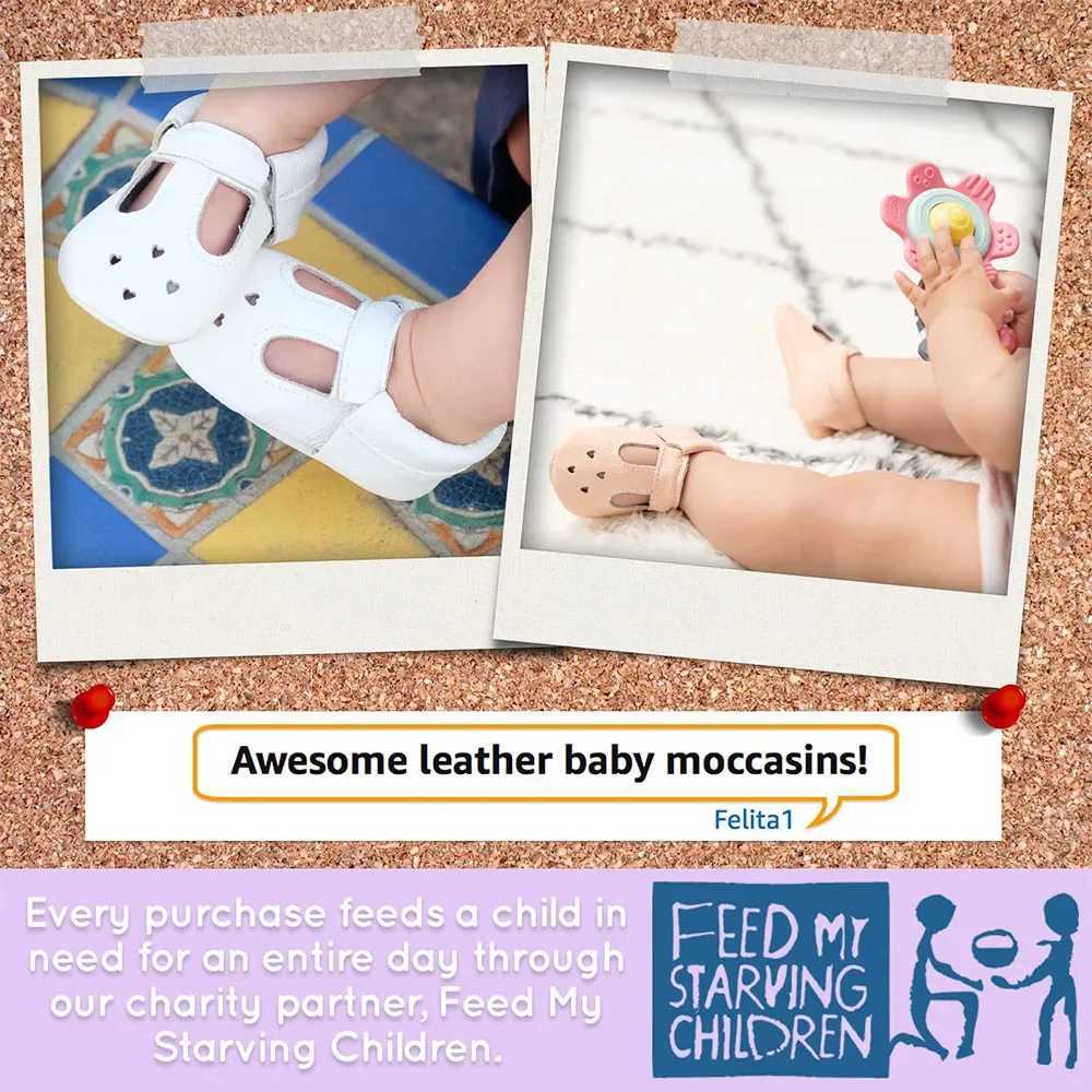 Baby Mary Jane Mockasys - Leather Soft soled Baby Shoes for Newborns Infants Toddlers and Toddlers M240827