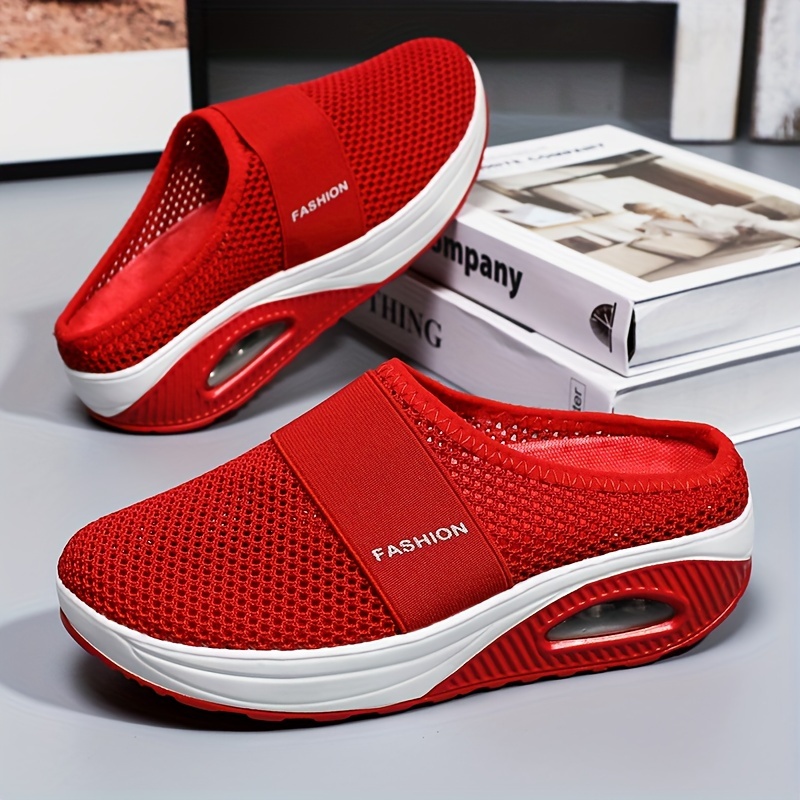 Soft Fabric Round Toe Low Top Slip On Breathable Platform Sneakers - Comfortable Casual Shoes for Women with PU Sole and Fabric Insole - Perfect for A