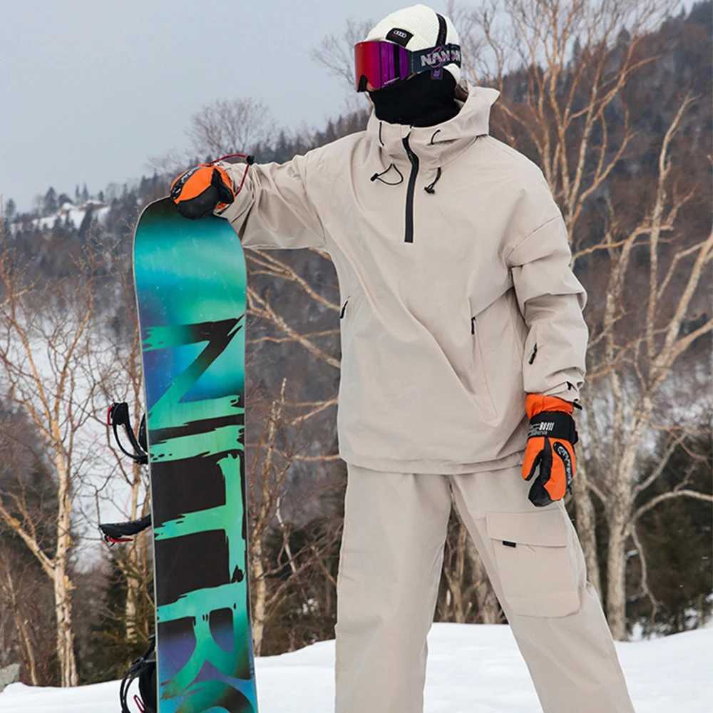 Skiing Suits -30 Warm 5XL New Men and Women Waterproof Rabbit Ears Hat Ski Jacket Snowboarding Suit Ski Clothes Ski Jacket and Pant set H240826