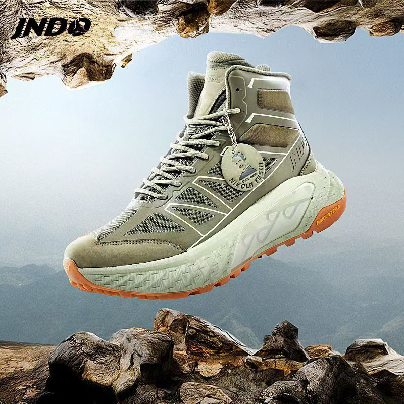 Designer Running Shoes For Men Women JNDO High Top Nikola Tesla Valve Waterproof Hiking Sneakers Mesh Desert Olive Triple Black Outdoor Sport Mens Tra