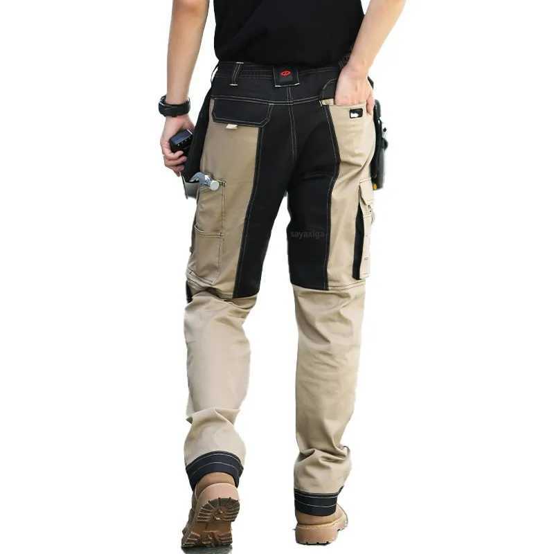Mens lightweight work pants outdoor breathable and comfortable hiking pants knee pads suitable for tactical combat army cargo work clothes M240827