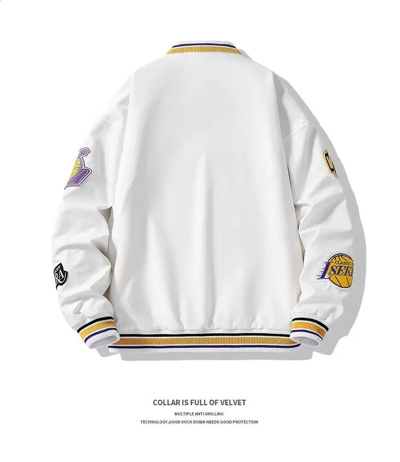 Hip Hop Jacket Mens AutumnWinter Street Clothing Baseball Uniform Retro Couple Casual Fashion Top 240827