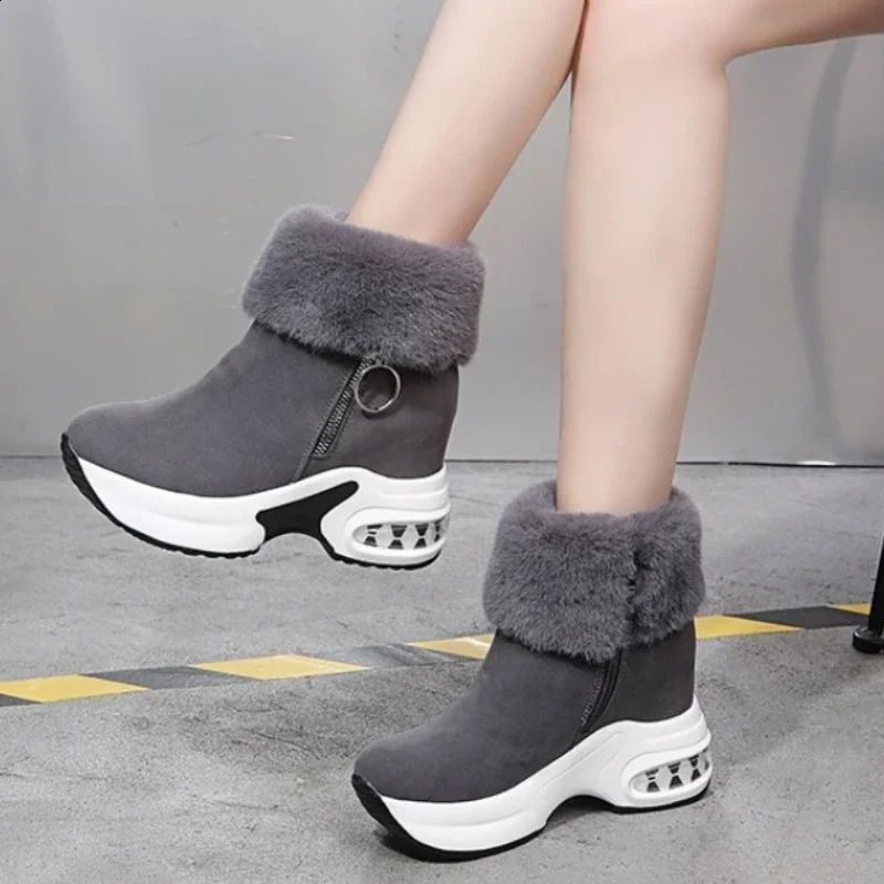 Winter womens warm sports shoes platform snow boots 2024 ankle boots womens leather boots womens lace up boots 240827
