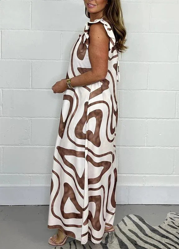 Fashionable V-neck printed jumpsuit elegant office womens loose casual small sleeve wide leg jumpsuit womens clothing 240827