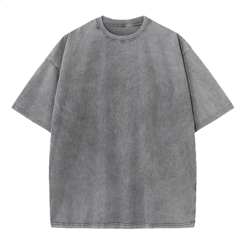 Summer Washed T shirt for Men Cotton Oversized Tshirt Women Hip Hop Loose Top Tee Casual Vintage Short Sleeve Acid Wash T-shirts 240828