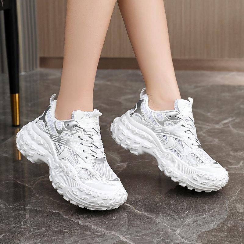 Ddmysports BN New Summer Dad Women S Korean Version Height Increasing Trend Thick Soled Mesh Shoes Breathable OUTDOOR