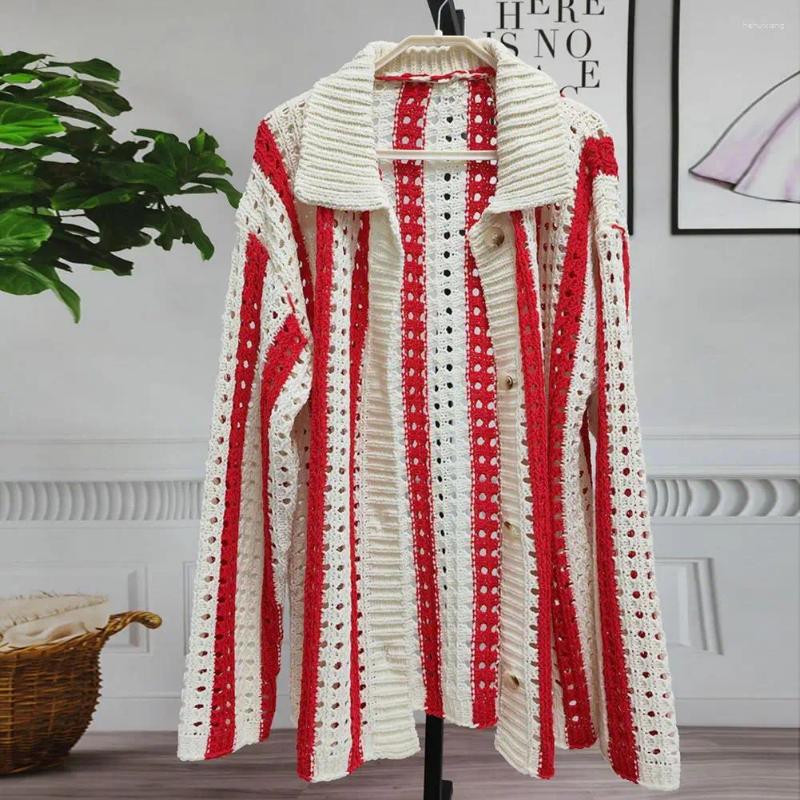 Men's Splice Contrast Knitted Cardigan Sweater Versatile Spring Autumn Streetwear Coats