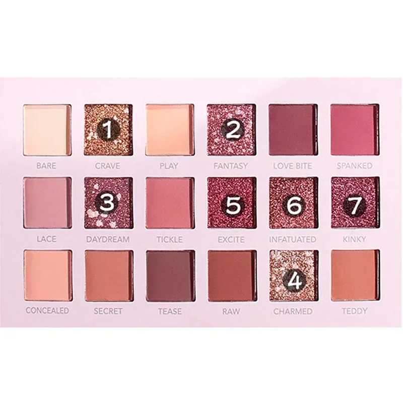 18 Colors Glitter Eyeshadow Palette With Makeup Mirror lescent Matte Shimmer Pigment Nude Long Lasting Eye Shadow MakeupXJ241230