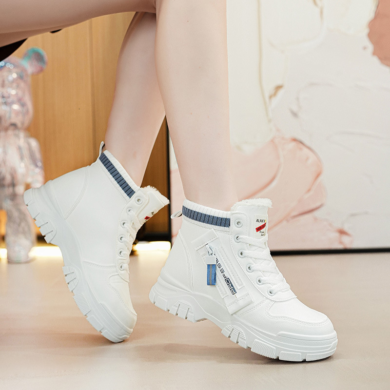Ddmysports Top For Women Autumn Winter New Trendy Versatile Student S Igh Waist Sports Plush Board Shoes OUTDOOR