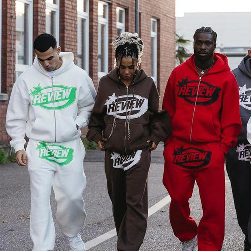 Hip-Hop Goth Couple Hoodie Autumn Winter Harajuku Cardigan Zipper Hoodie Retro Letter Print Casual Sweatshirt Men Womne Clothing 240828